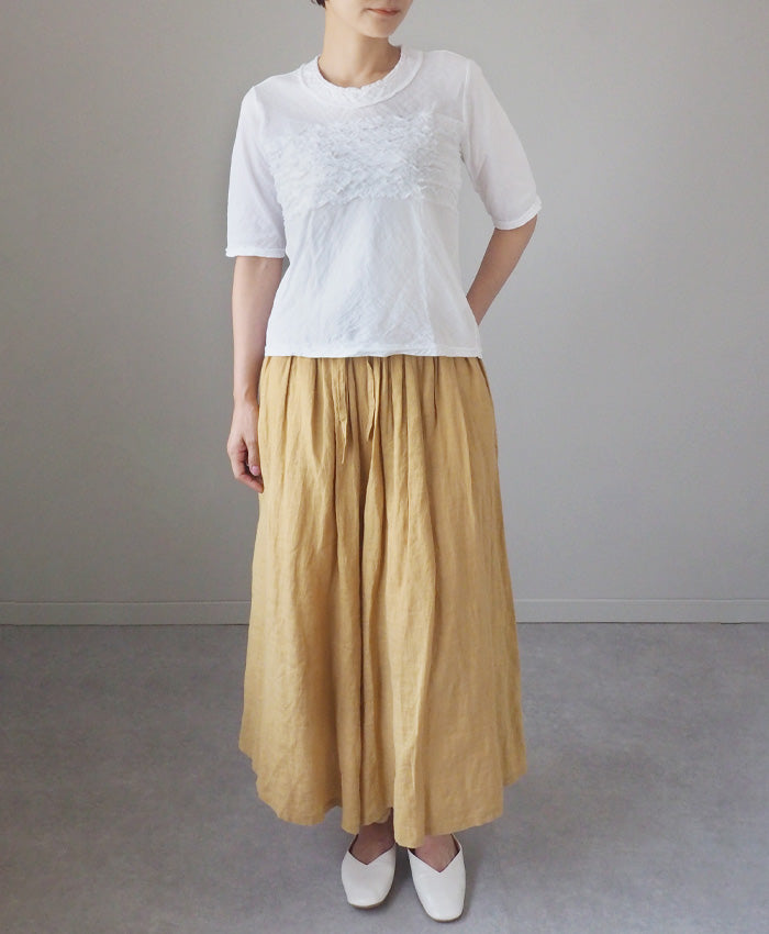 [30 colors in total] Gauze Clothing Studio Garage Double Gauze Half Sleeve Fluffy T-shirt Ladies [TS-03-5S] 