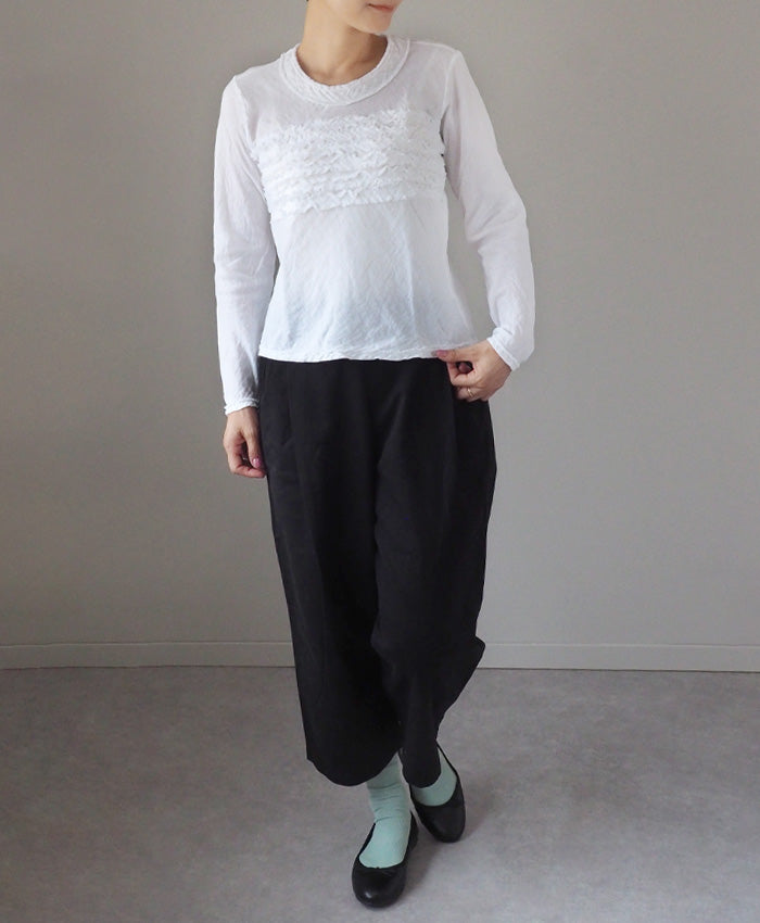 [All 30 colors] Gauze Clothing Studio Garage Double Gauze Long Sleeve Fluffy T-shirt Ladies [TS-03-LS] 