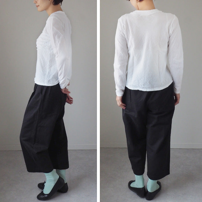 [All 30 colors] Gauze Clothing Studio Garage Double Gauze Long Sleeve Fluffy T-shirt Ladies [TS-03-LS] 