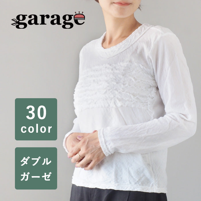 [All 30 colors] Gauze Clothing Studio Garage Double Gauze Long Sleeve Fluffy T-shirt Ladies [TS-03-LS] 