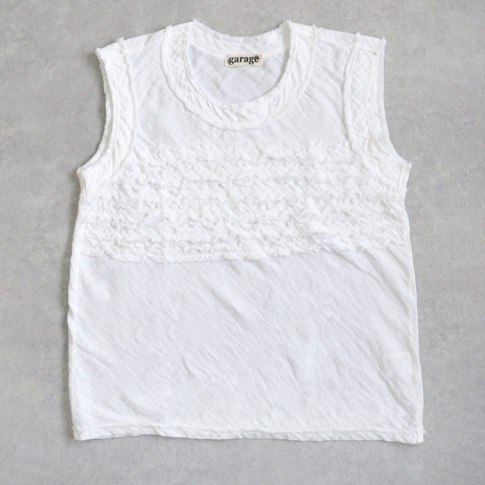 [30 colors in total] Gauze Clothing Studio Garage Double Gauze Sleeveless Fluffy T-shirt Ladies [TS-03-NS] 