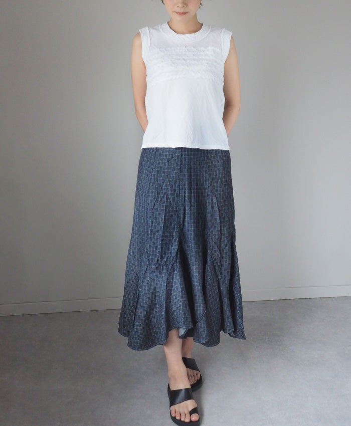 [30 colors in total] Gauze Clothing Studio Garage Double Gauze Sleeveless Fluffy T-shirt Ladies [TS-03-NS] 