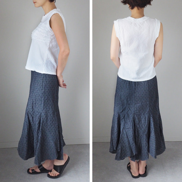 [30 colors in total] Gauze Clothing Studio Garage Double Gauze Sleeveless Fluffy T-shirt Ladies [TS-03-NS] 