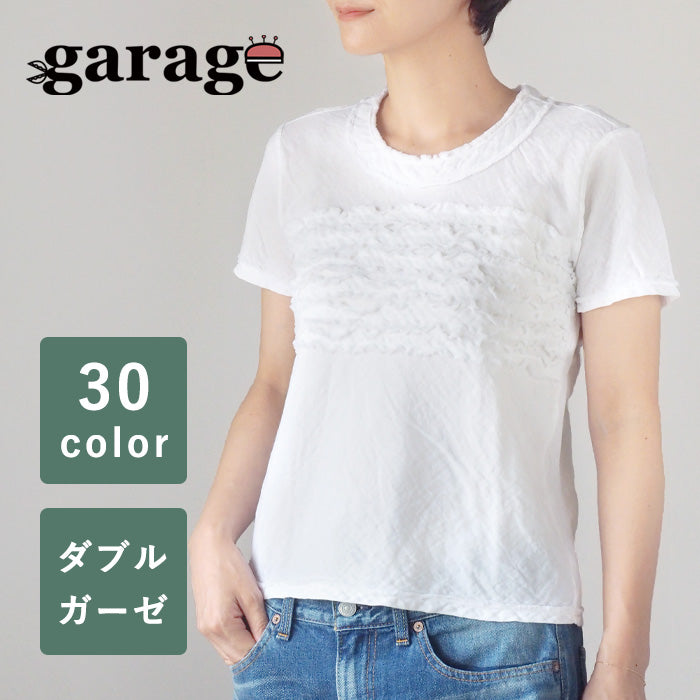 【全30色】ガーゼ服工房 garage（ガラージ）ダブルガーゼ 半袖 ふわふわTシャツ レディース [TS-03-SS]