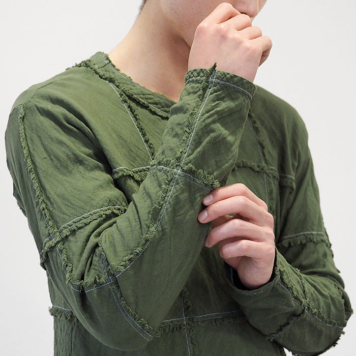 [All 29 colors] Gauze Clothing Studio Garage Double Gauze Square T-shirt Long Sleeve Men's [TS-24] 