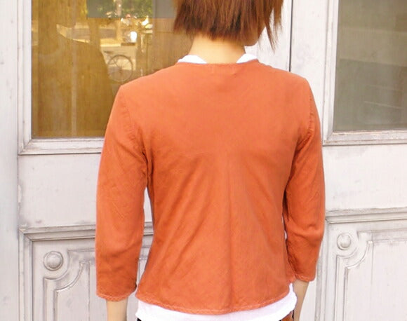 [All 25 colors] Gauze clothing studio garage (garage) Double gauze 3/4 sleeve cardigan [TS-32] 