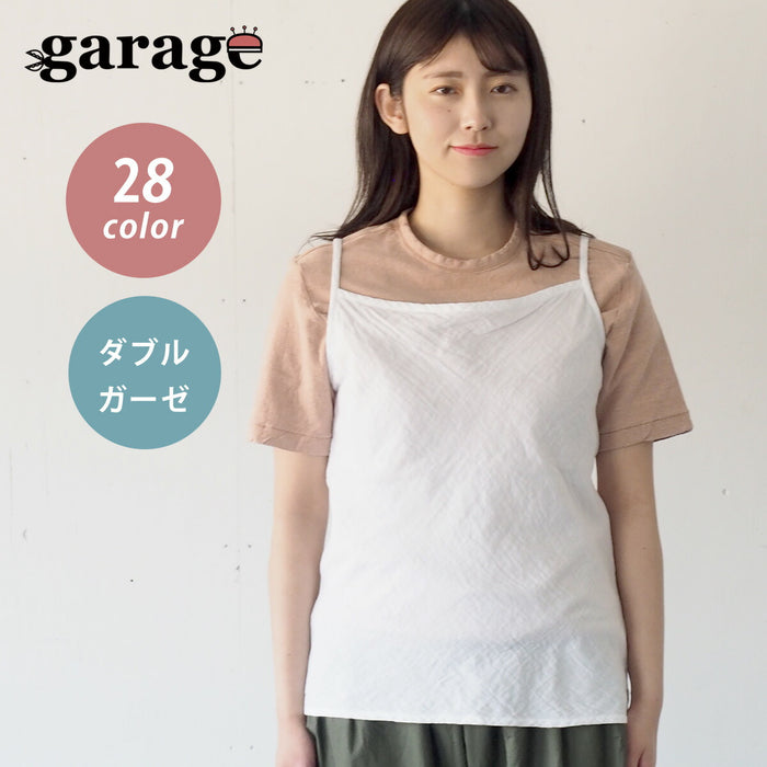 【全28色】紗衣工作室garage（車庫）Simple Camisole Double Gauze Ladies [TS-42] 
