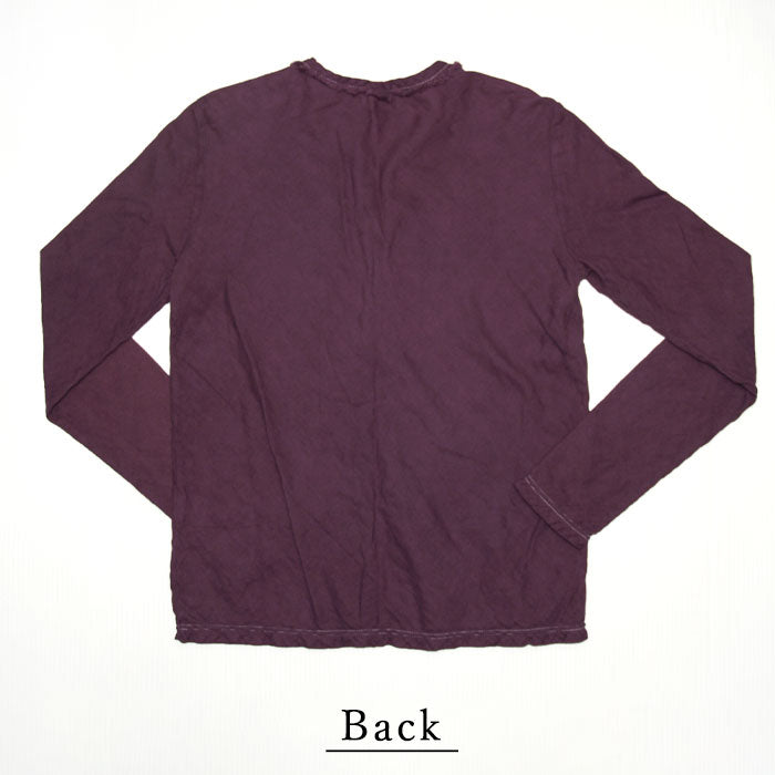 [32 colors in total] Gauze clothing studio garage (garage) Double gauze V-neck open front T-shirt long sleeve ladies [TS-48-LS] 