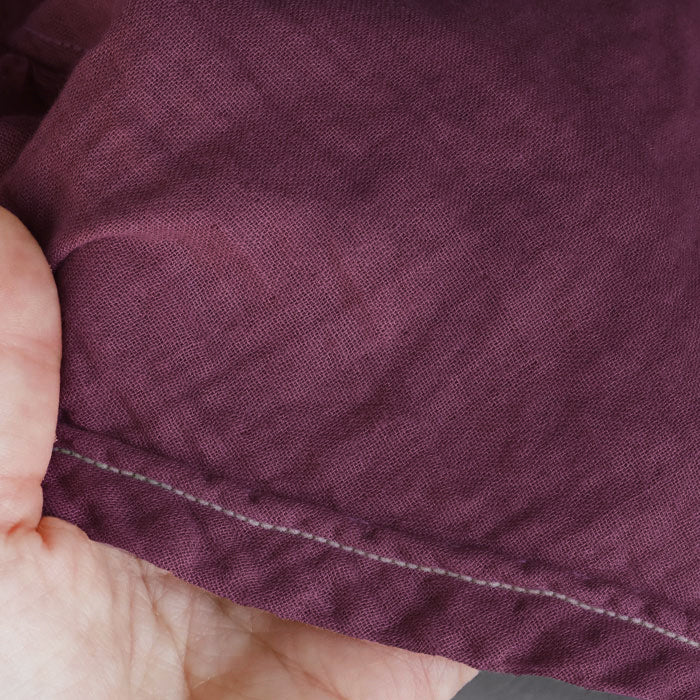 [32 colors in total] Gauze clothing studio garage (garage) Double gauze V-neck open front T-shirt long sleeve ladies [TS-48-LS] 