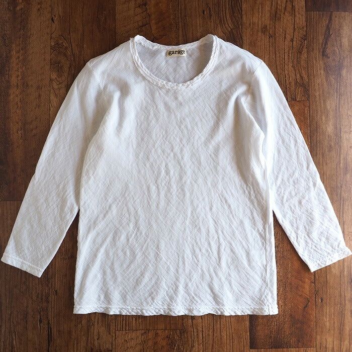 [All 28 colors] Gauze clothing studio Garage double gauze simple T-shirt 3/4 sleeve ladies [TS-53-7S] 