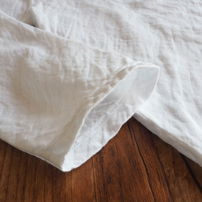 [32 colors available] Gauze clothing workshop garage Double gauze simple T-shirt, 3/4 sleeves, women's [TS-53-7S] 