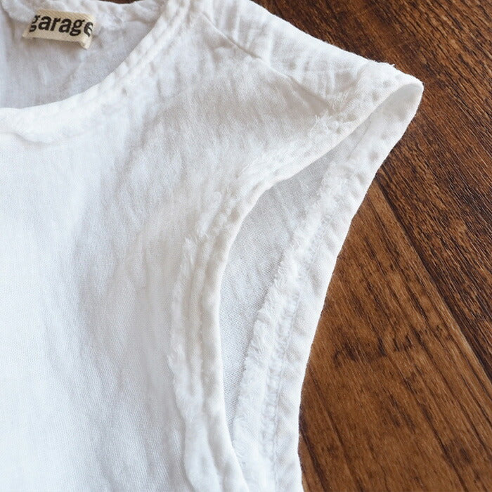 【全32色】ガーゼ服工房 garage（ガラージ）ダブルガーゼ シンプルノースリーブ レディース [TS-53-NS]