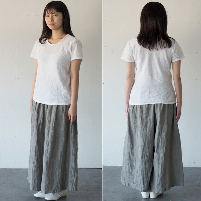 [All 28 colors] Gauze clothing workshop Garage Double gauze Simple T-shirt Short sleeve Ladies [TS-53-SS] 