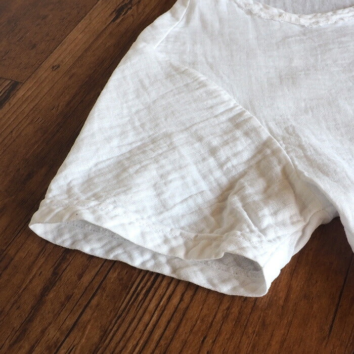 [32 colors available] Gauze clothing workshop garage Double gauze simple T-shirt short sleeves for women [TS-53-SS] 