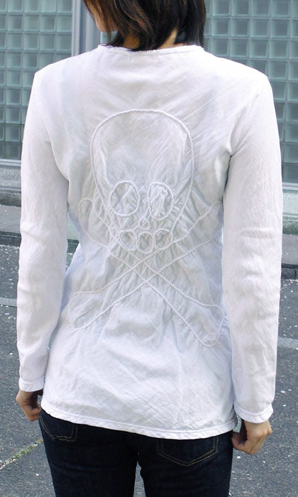 [All 25 colors] Gauze Clothing Studio Garage Double Gauze Skull Stitch T-shirt Long Sleeve Ladies [TS-60-LS] 