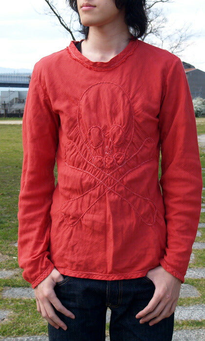 [All 25 colors] Gauze Clothing Studio Garage Double Gauze Skull Stitch T-shirt Long Sleeve Men's [TS-61-LS] 