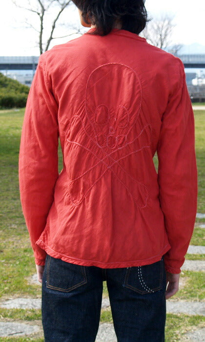 [All 25 colors] Gauze Clothing Studio Garage Double Gauze Skull Stitch T-shirt Long Sleeve Men's [TS-61-LS] 