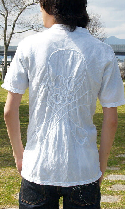 [All 25 colors] Gauze Clothing Studio Garage Double Gauze Skull Stitch T-shirt Short Sleeve Men's [TS-61-SS] 