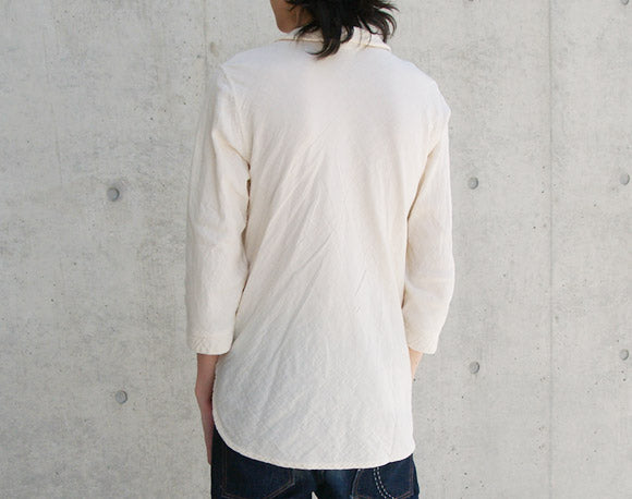 [All 27 colors] Gauze clothing studio garage (garage) double gauze shoelace shirt 3/4 sleeve men's [TS-65] 