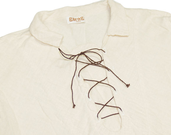 [All 27 colors] Gauze clothing studio garage (garage) double gauze shoelace shirt 3/4 sleeve men's [TS-65] 