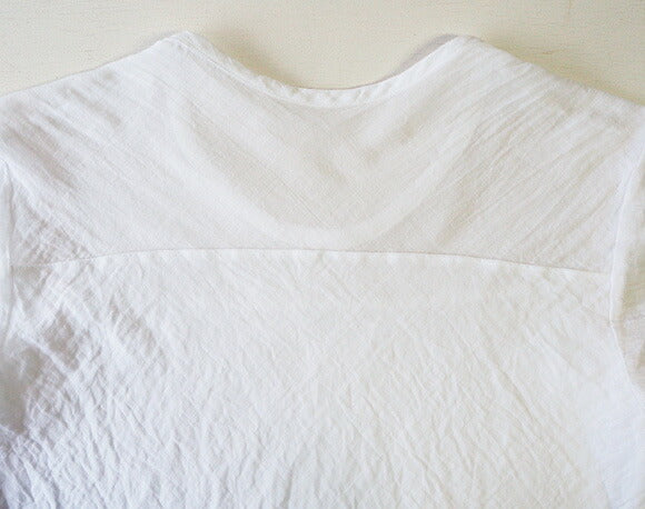 [All 28 colors] Gauze clothing studio garage (garage) Single gauze x double gauze switching T-shirt half sleeve ladies [TS-93] 