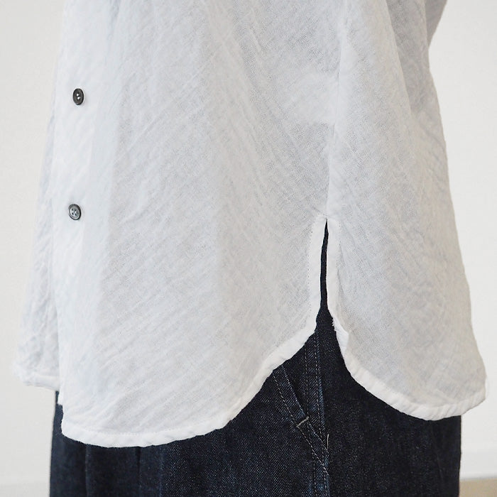 [All 29 colors] Gauze Clothing Studio Garage Double Gauze Henley Neck Shirt Long Sleeve Black Shell Button Men's [TS-95] 