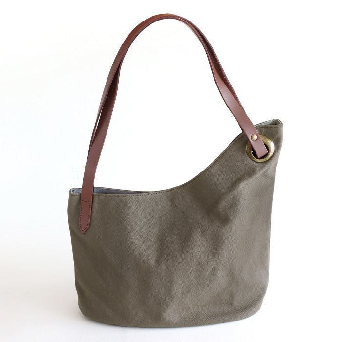 ulazan alter Asymmetric Water Repellent Canvas Tote Bag Ash Gray Women's Men's [U0209-ASGY] 