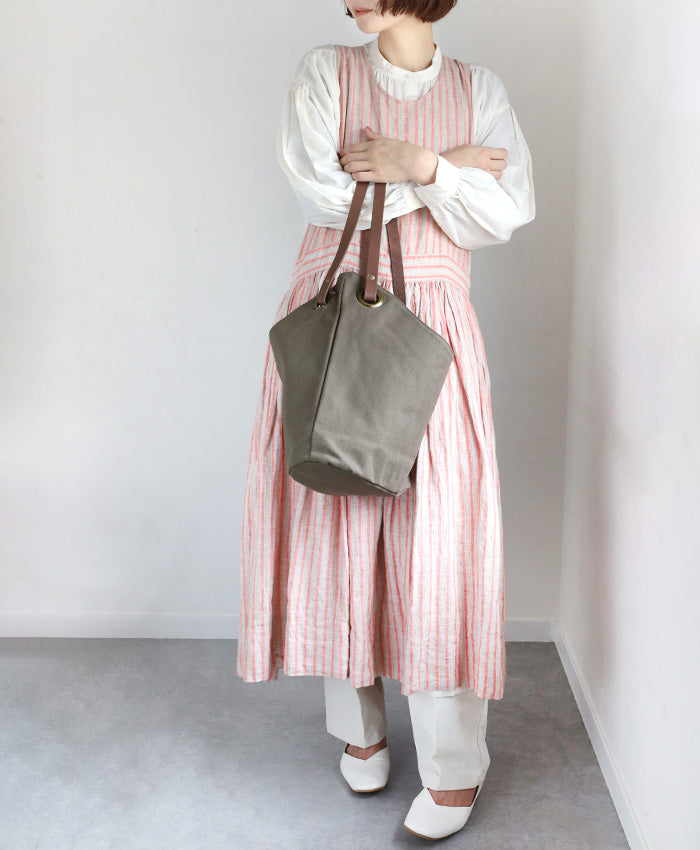 ulazan alter Asymmetric Water Repellent Canvas Tote Bag Ash Gray Women's Men's [U0209-ASGY] 