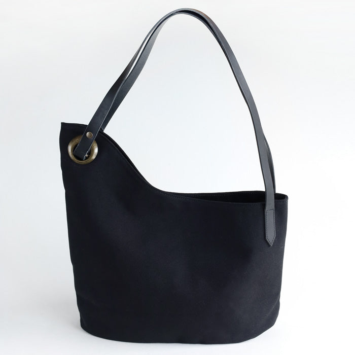 ulazan alter Asymmetric Water Repellent Canvas Tote Bag Black Women's Men's [U0209-BK] 