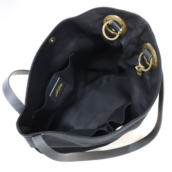 ulazan alter Asymmetric Water Repellent Canvas Tote Bag Black Women's Men's [U0209-BK] 