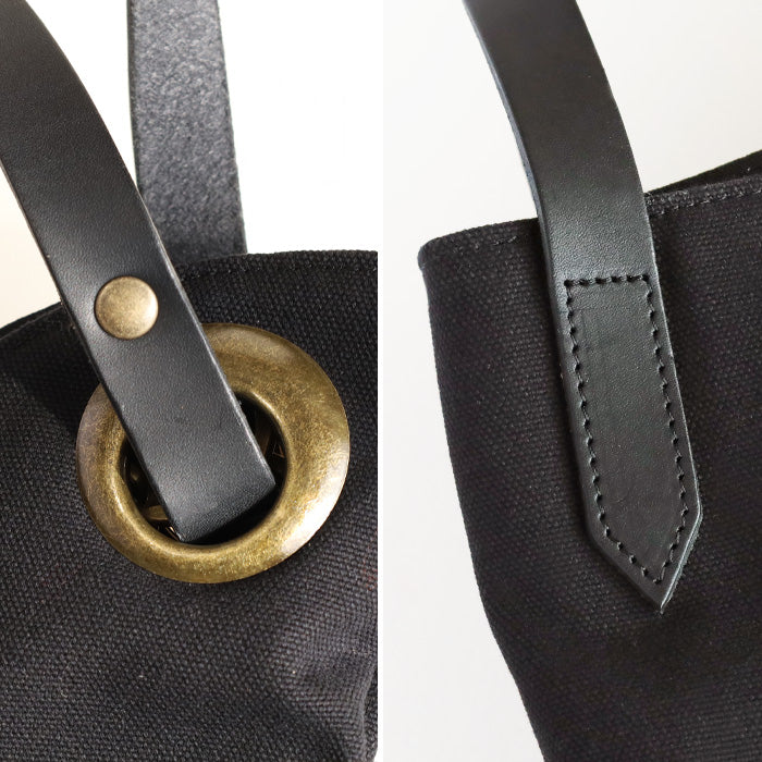 ulazan alter Asymmetric Water Repellent Canvas Tote Bag Black Women's Men's [U0209-BK] 