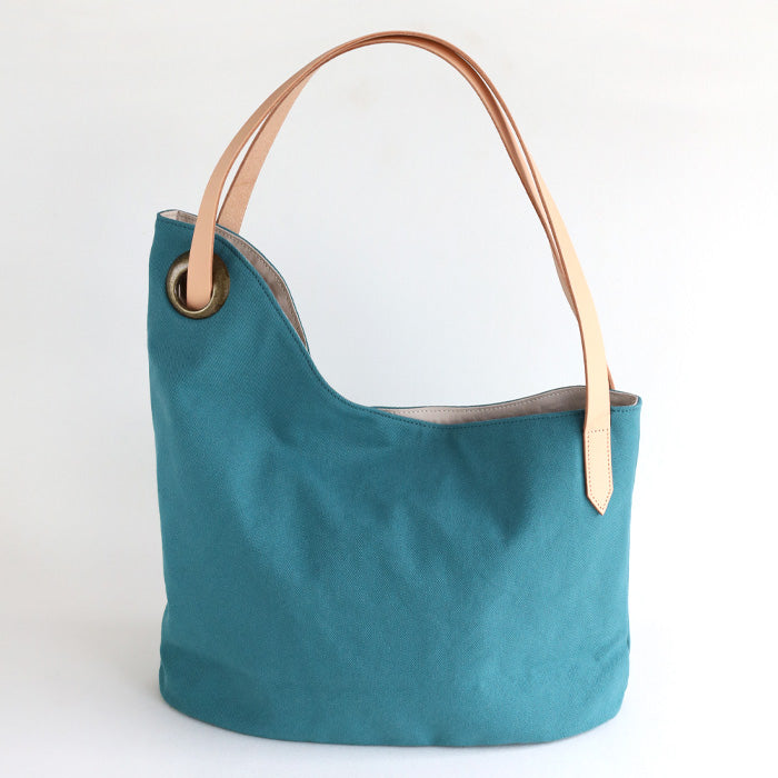 ulazan alter Asymmetric Water Repellent Canvas Tote Bag Coral Blue Women's Men's [U0209-CBL] 