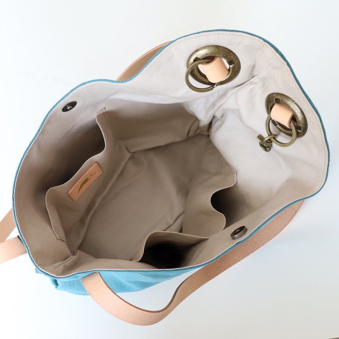 ulazan alter Asymmetric Water Repellent Canvas Tote Bag Coral Blue Women's Men's [U0209-CBL] 