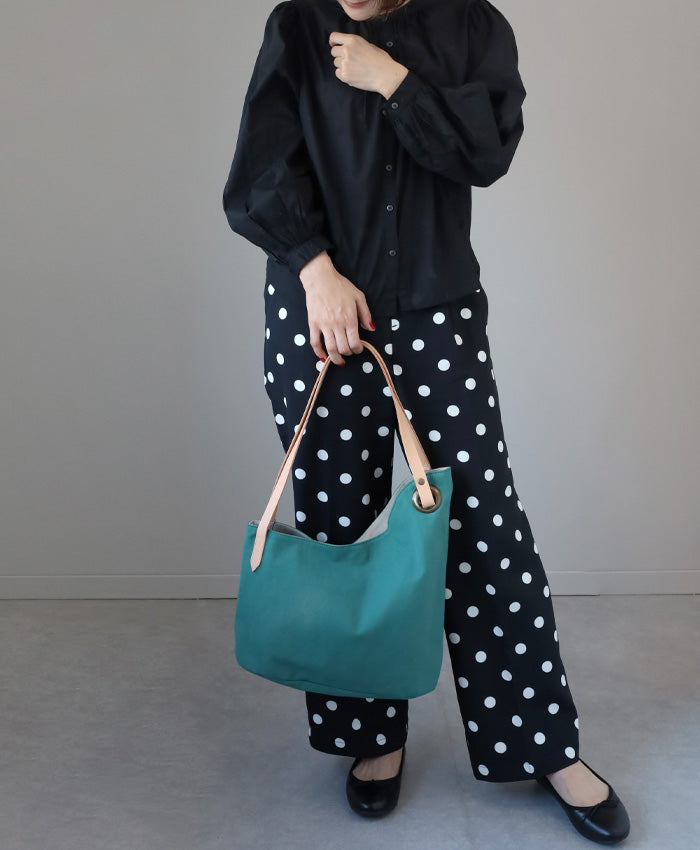 ulazan alter Asymmetric Water Repellent Canvas Tote Bag Coral Blue Women's Men's [U0209-CBL] 