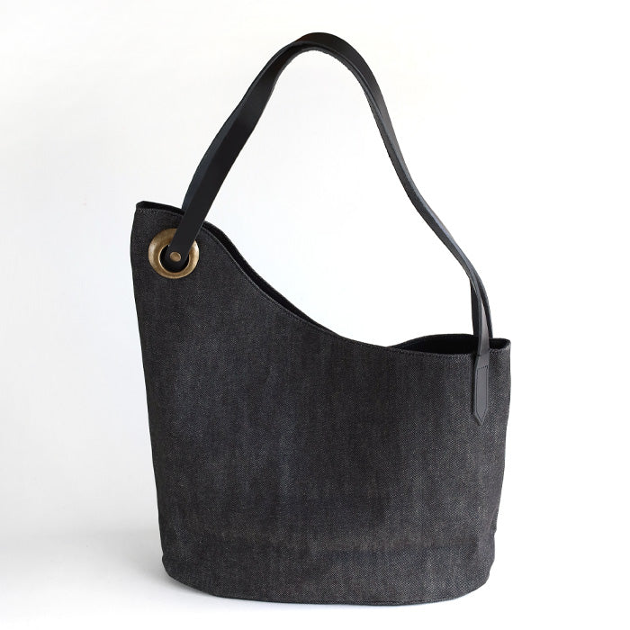 ulazan alter Asymmetric Denim Tote Bag Black Denim Women's Men's [U0209-DEN] 