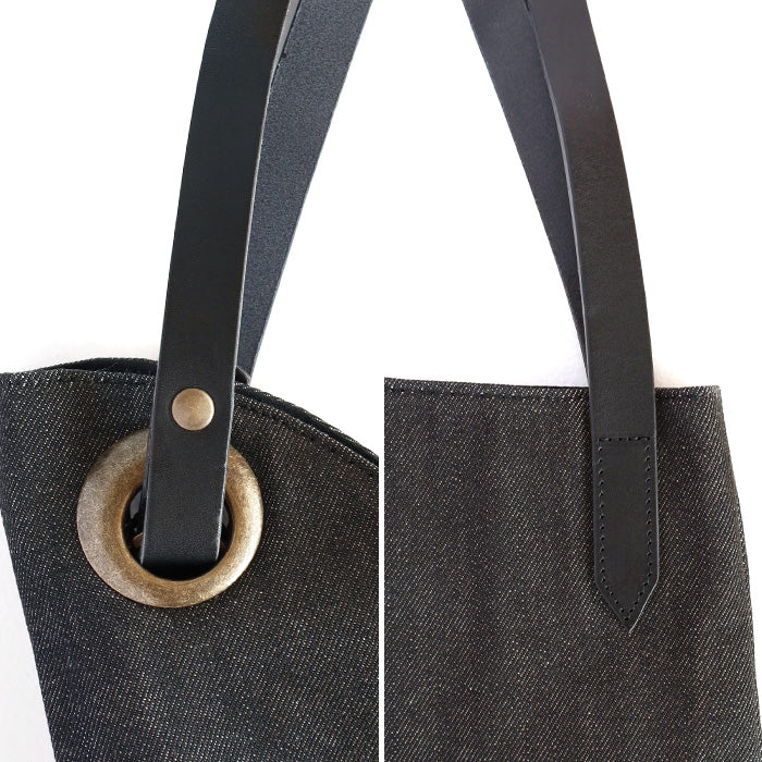 ulazan alter Asymmetric Denim Tote Bag Black Denim Women's Men's [U0209-DEN] 