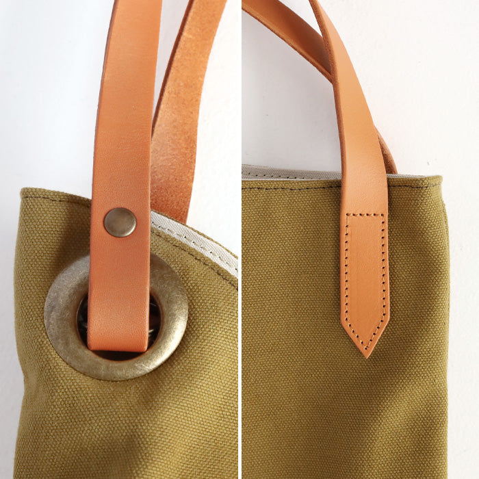 ulazan alter Asymmetric Water Repellent Canvas Tote Bag Olive Women's Men's [U0209-OL] 