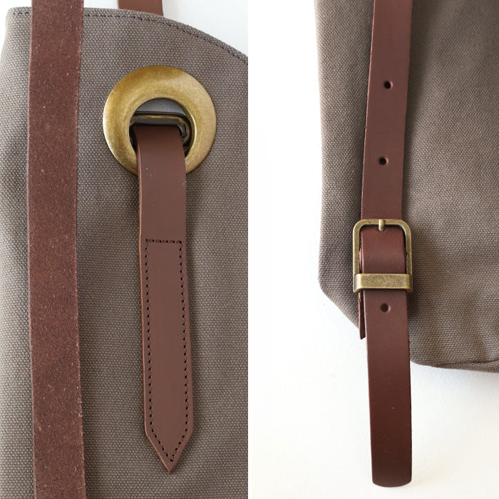 ulazan alter Asymmetric Water Repellent Canvas Backpack Ash Gray Women's Men's [U0210-ASGY] 