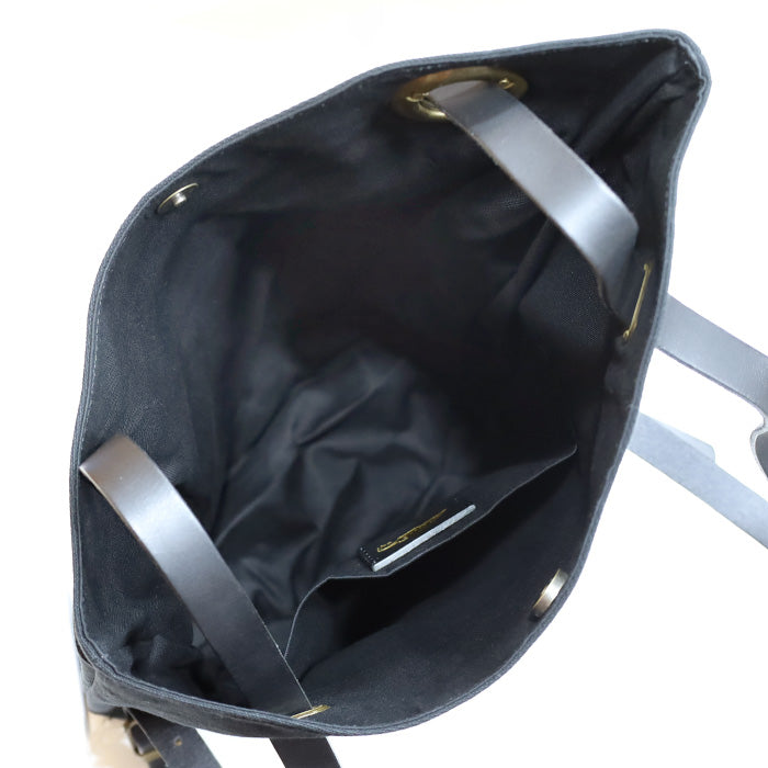 ulazan alter Asymmetric Water Repellent Canvas Backpack Black Women's Men's [U0210-BK] 