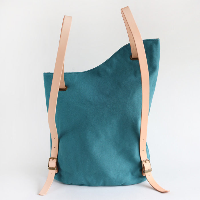 ulazan alter Asymmetric Water Repellent Canvas Backpack Coral Blue Women's Men's [U0210-CBL] 
