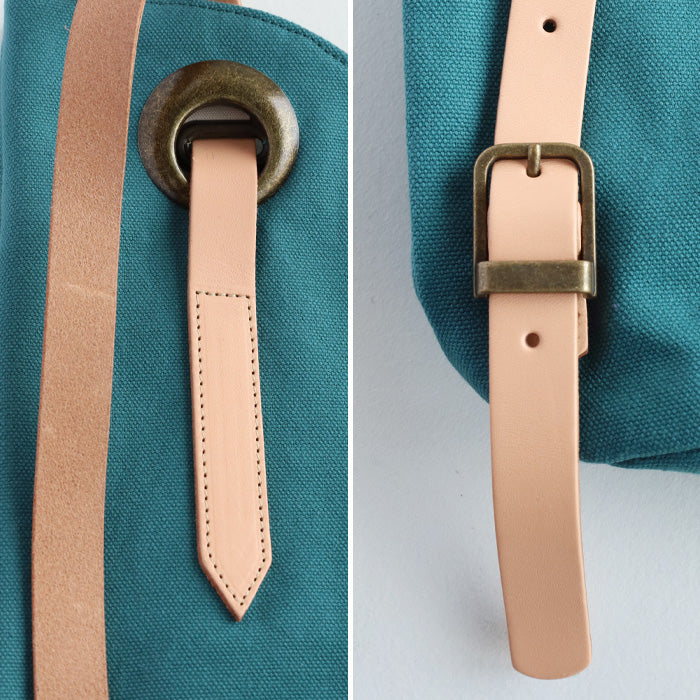 ulazan alter Asymmetric Water Repellent Canvas Backpack Coral Blue Women's Men's [U0210-CBL] 