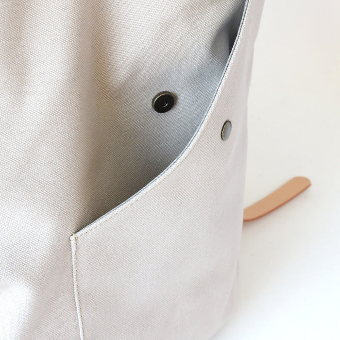 ulazan alter Asymmetric Water Repellent Canvas Backpack Ivory Women's Men's [U0210-IV] 