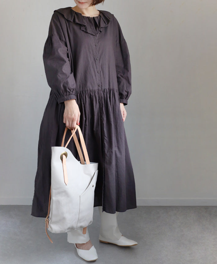 ulazan alter Asymmetric Water Repellent Canvas Backpack Ivory Women's Men's [U0210-IV] 