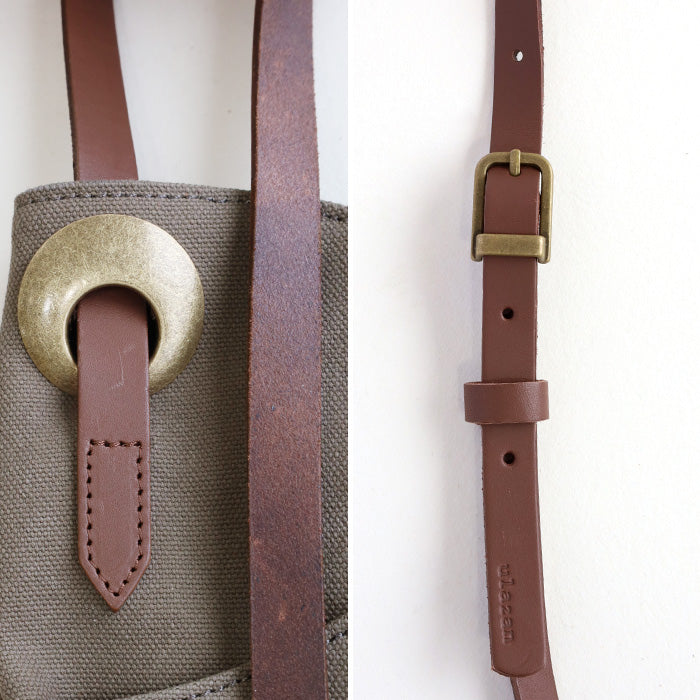 ulazan alter Asymmetric Water Repellent Canvas Pochette Ash Gray Women's Men's [U0211-ASGY] 