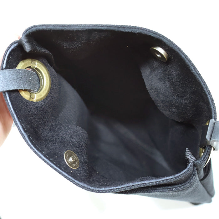 ulazan alter Asymmetric Water Repellent Canvas Pochette Black Women's Men's [U0211-BK] 