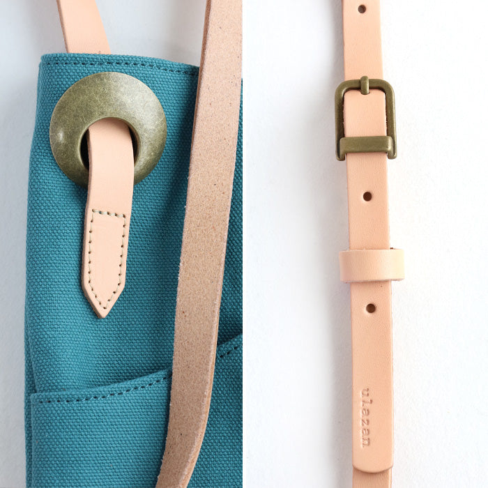 ulazan(ウラザン) alter(アルテ) アシンメトリー 撥水キャンバス ポシェット コーラルブルー レディース メンズ [U0211-CBL]