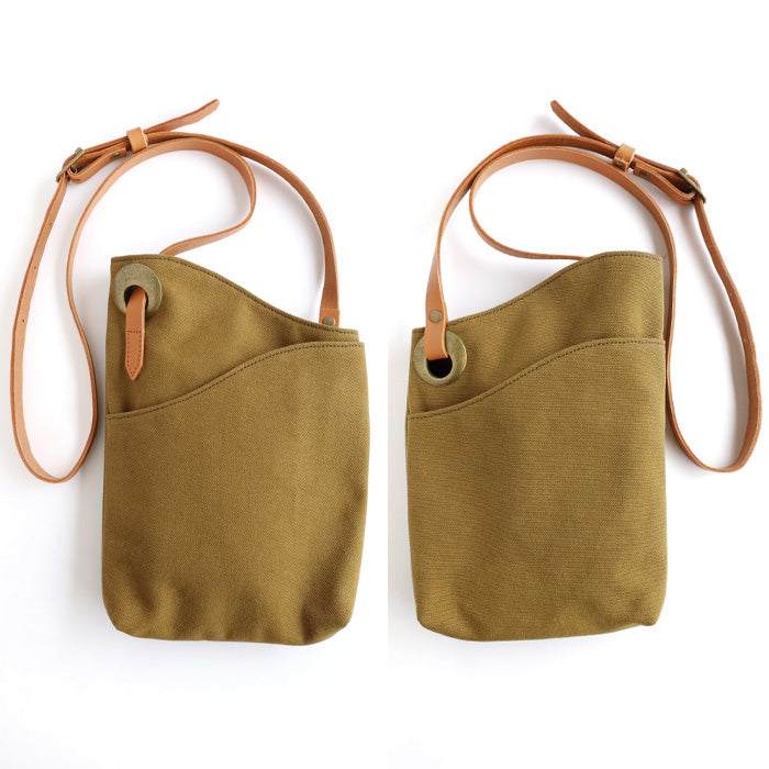 ulazan alter Asymmetric Water Repellent Canvas Pochette Olive Women's Men's [U0211-OL] 