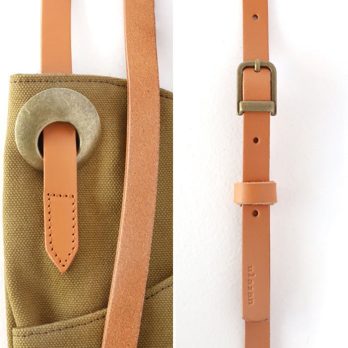 ulazan alter Asymmetric Water Repellent Canvas Pochette Olive Women's Men's [U0211-OL] 