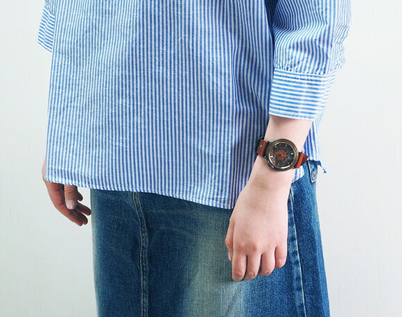 [You can choose wooden parts for the dial] vie handmade watch “antique wood” M size [WB-007M] 