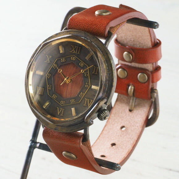 【文字盤の木製パーツが選べます】vie（ヴィー） 手作り腕時計 “antique wood -アンティークウッド-” Mサイズ [WB-007M]